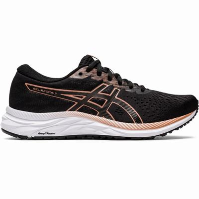 Női Asics Gel-Excite 7 Futócipő AS0723456 Fekete/Rózsaszín Arany